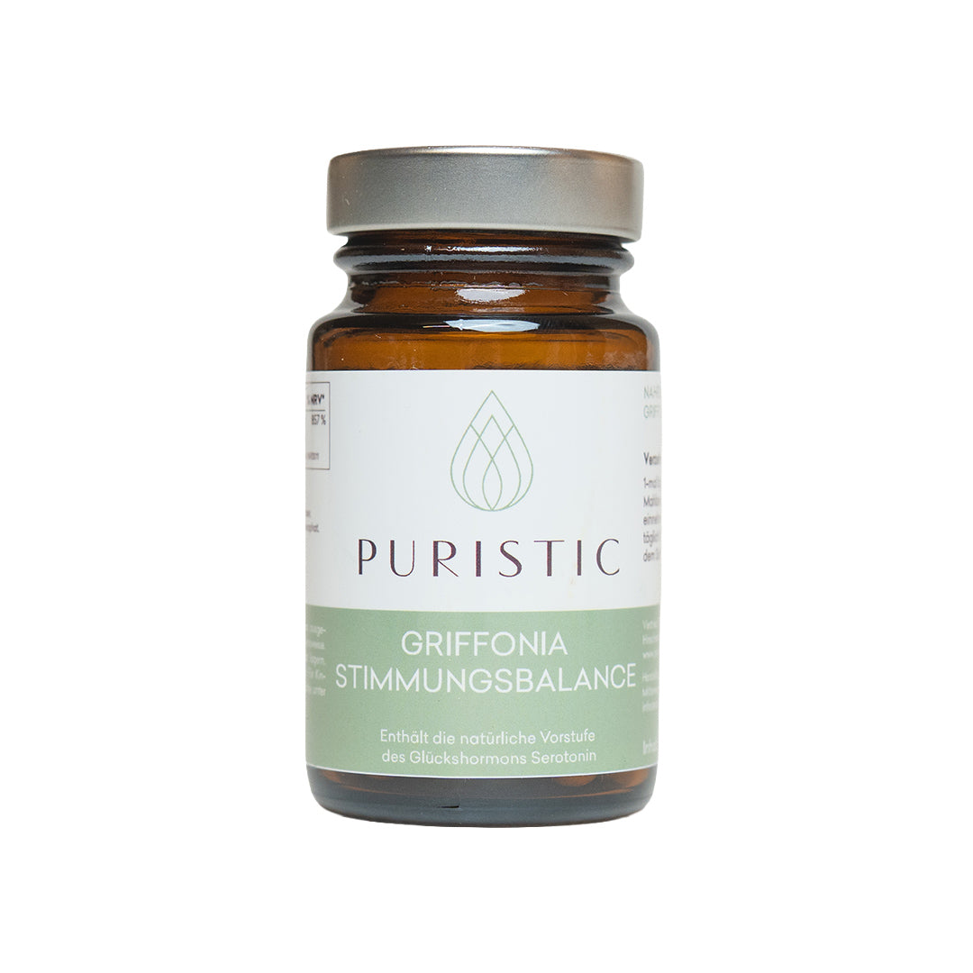 PURISTIC® Griffonia Stimmungsbalance – 30 Kapseln im Braunglas