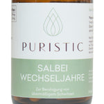 PURISTIC® Salbei Wechseljahre – Etikett in Nahaufnahme