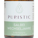 PURISTIC® Salbei Wechseljahre – Etikett in Nahaufnahme