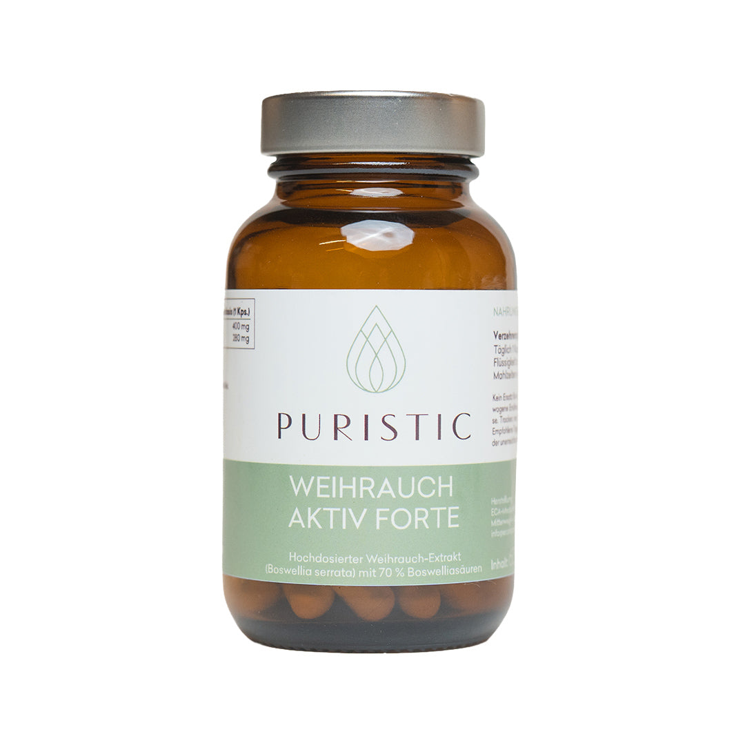 PURISTIC® Weihrauch Boswellia – 60 Kapseln im Braunglas